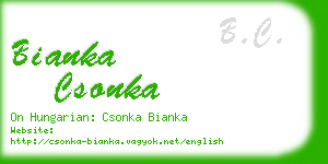 bianka csonka business card